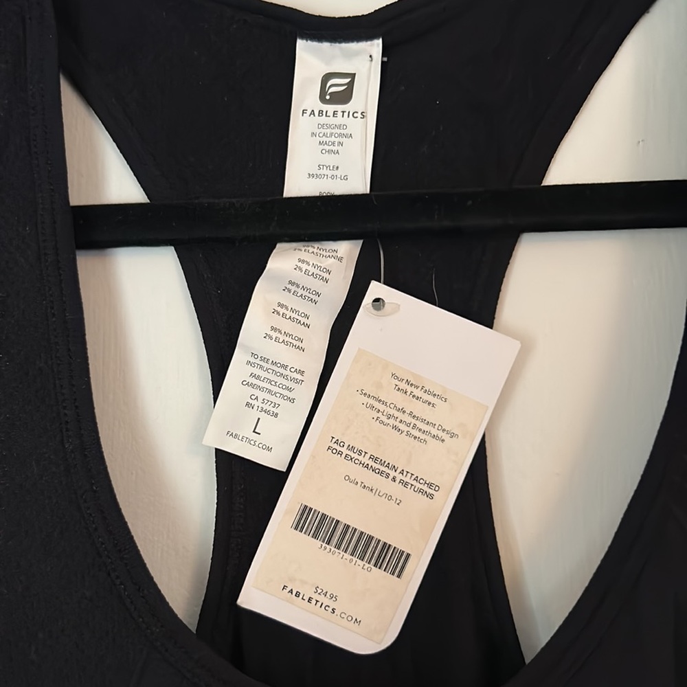 NWT Fabletics Racerback Tank Top - L - Picture 2 of 3